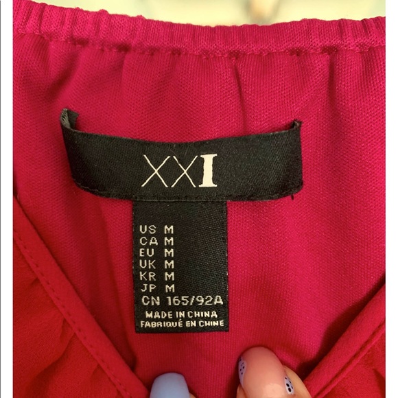 Magenta high/low spring dress - Picture 4 of 5